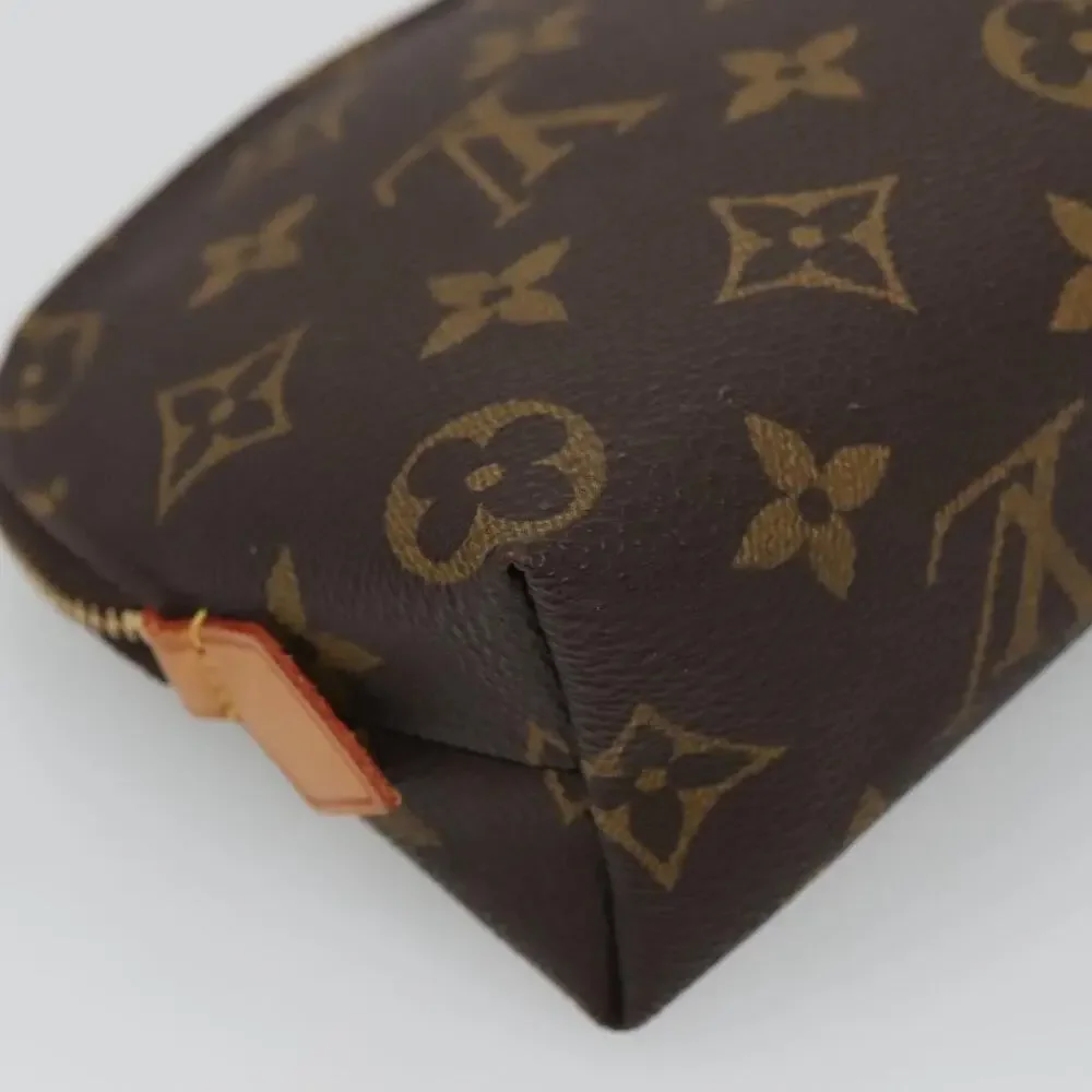 Louis Vuitton Monogram Pochette Cosmetic PM Pouch Brown